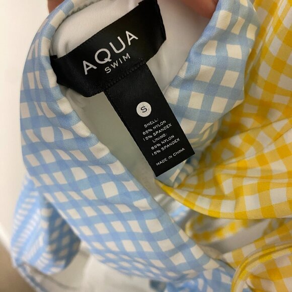 Aqua Colorblock Maillo Cutout One Piece Swimsuit Corn Flower Womens Small - Picture 8 of 11